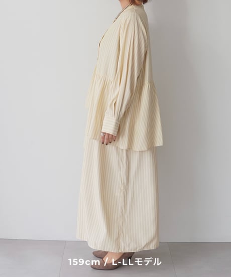 asymmetry shirt one-piece | イエロー