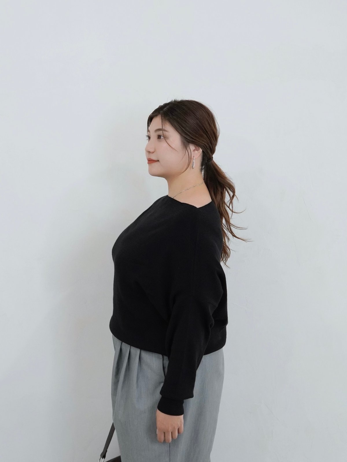 boatneck knit | ブラック | MI AND MOU
