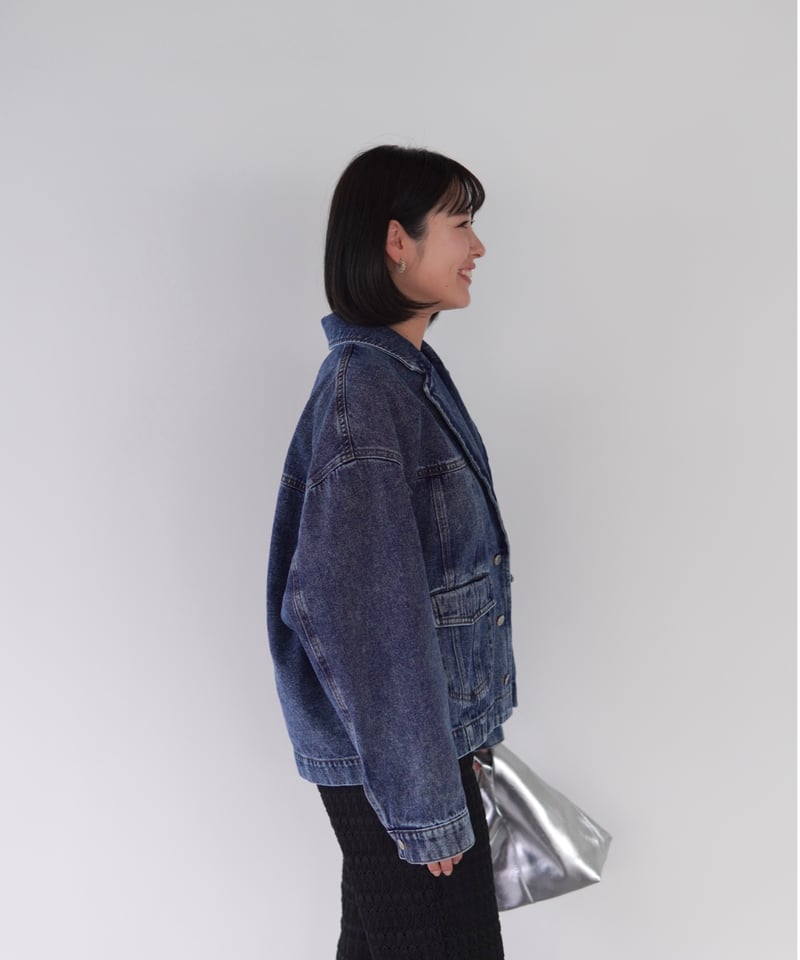 tailored denim jacket｜ブルー | MI AND MOU