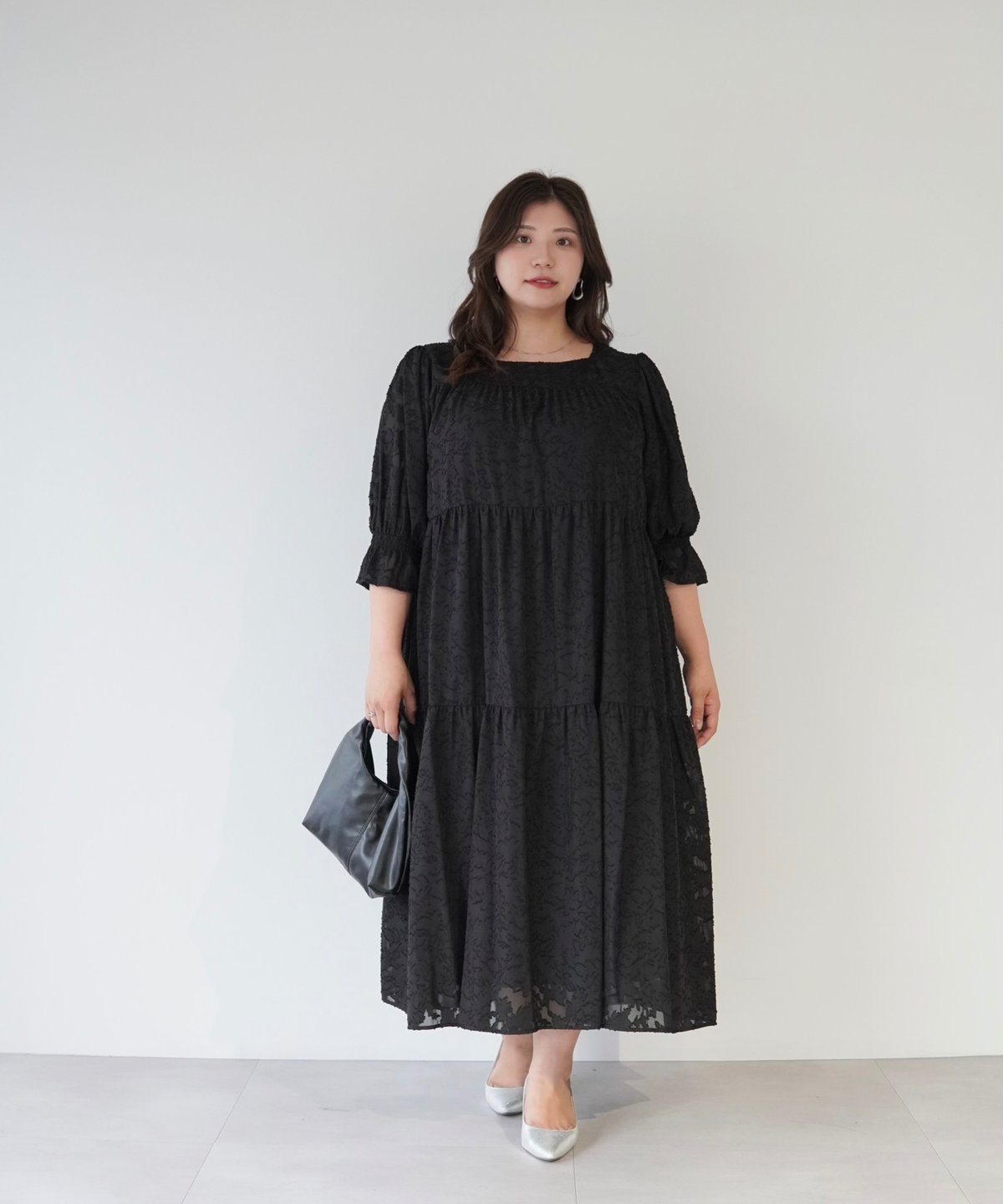 jacquard one-piece｜ブラック | MI AND MOU