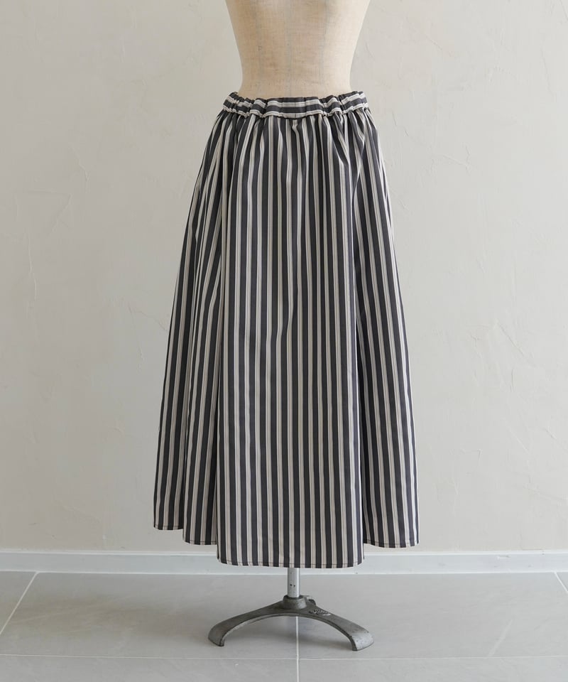 stripe skirt｜ブラック | MI AND MOU