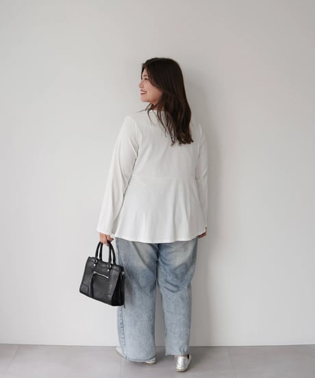 Asymmetric Long T-shirt | ホワイト