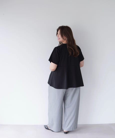 asymmetry T-shirt | ブラック