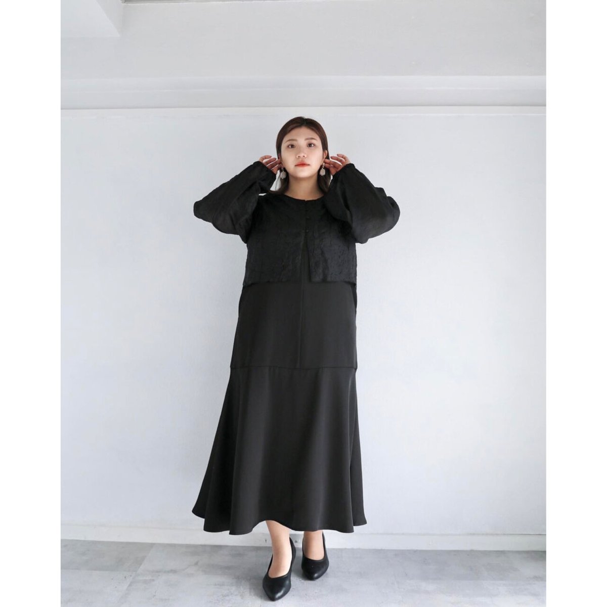 size2/ワンピース【ブラック】 | MI AND MOU 