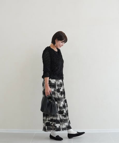 paint tight skirt｜ブラック