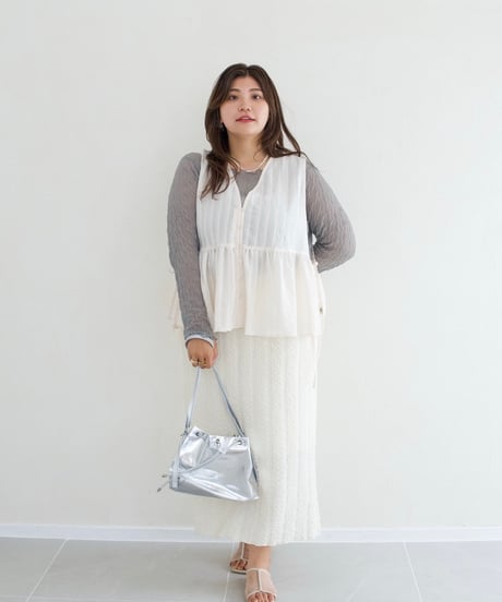 sheer pullover｜グレー