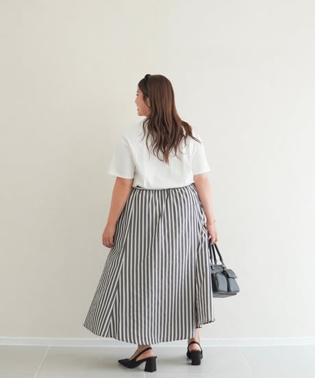 stripe skirt｜ブラック