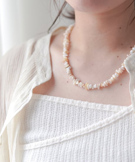 【受注】shell stone necklace