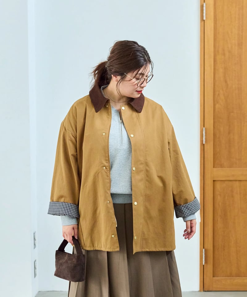 Laveange】ステンカラーコート | ブラウン | MI AND MOU