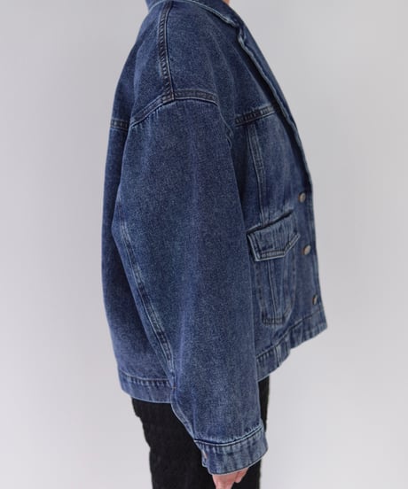 tailored denim jacket｜ブルー