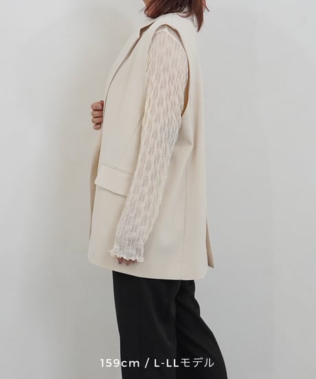 vest jacket | ホワイト