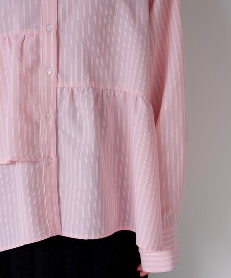 Asymmetric shirt | ピンク
