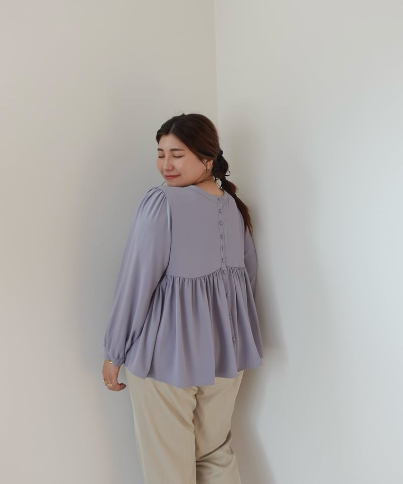 2way peplum blouse｜ラベンダー | MI AND MOU
