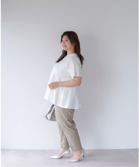 asymmetry T-shirt | ホワイト