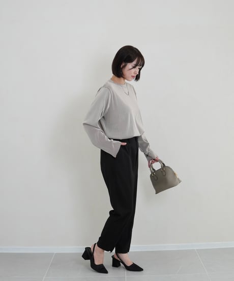 mini neck pullover | ストライプ
