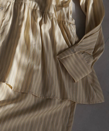 asymmetry shirt one-piece | イエロー