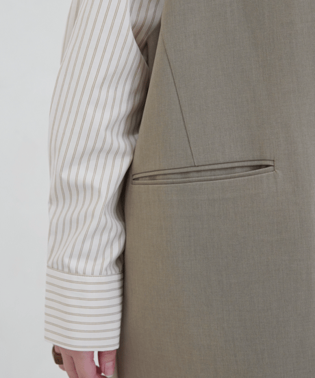 vest jacket | カーキ