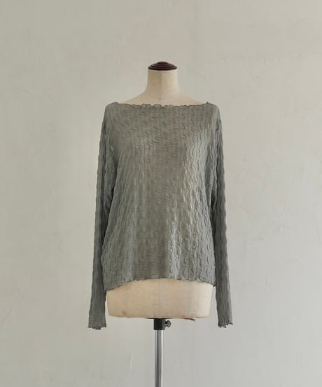 sheer pullover｜グレー