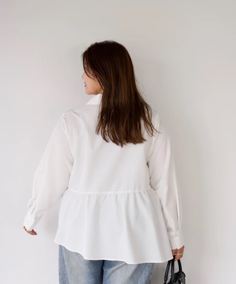 Asymmetric shirt | ホワイト
