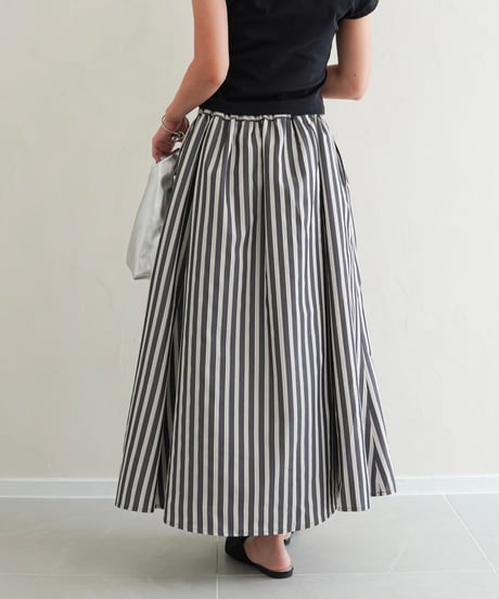 stripe skirt｜ブラック