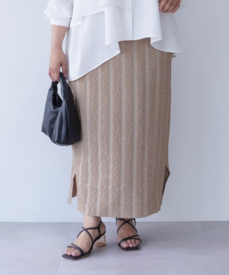 line tight skirt｜ベージュ