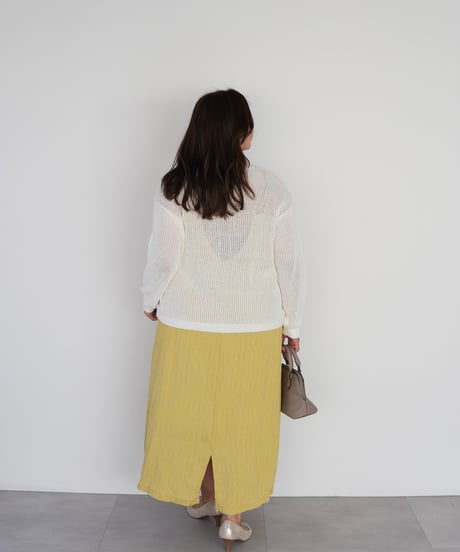 mesh knit pullover | オフホワイト