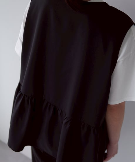 vest blouse｜ブラック