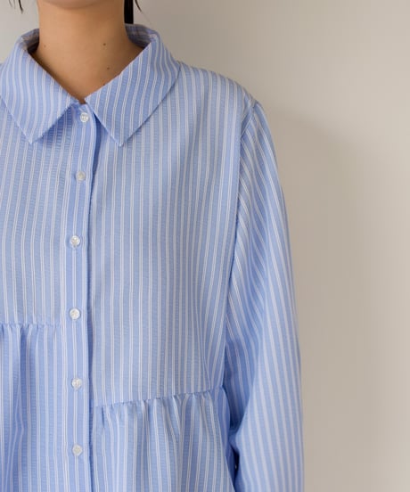Asymmetric shirt | ブルー