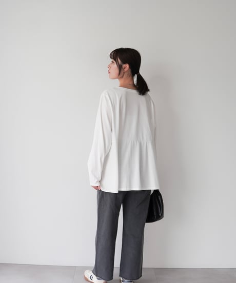 Asymmetric Long T-shirt | ホワイト