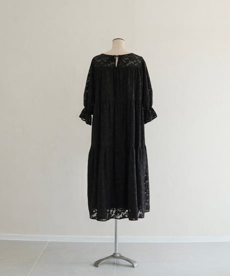 jacquard one-piece｜ブラック