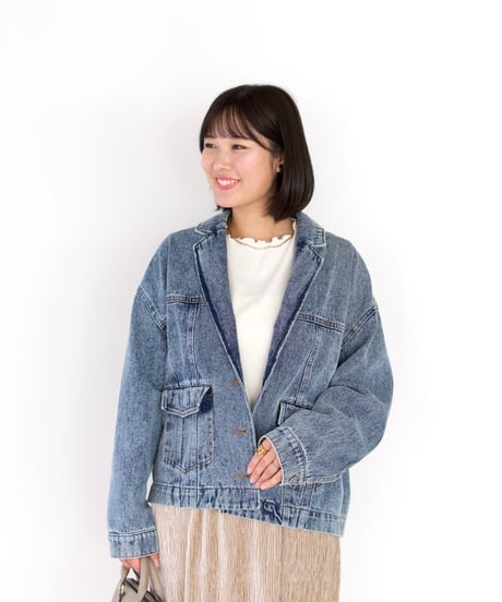 tailored denim jacket｜ライトブルー