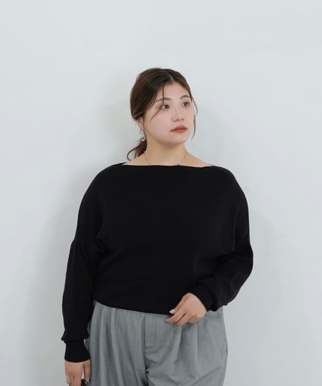 boatneck knit | ブラック