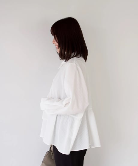 Asymmetric shirt | ホワイト