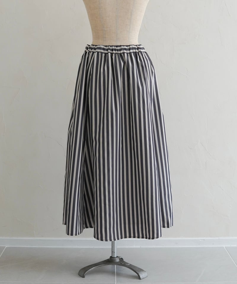 stripe skirt｜ブラック | MI AND MOU