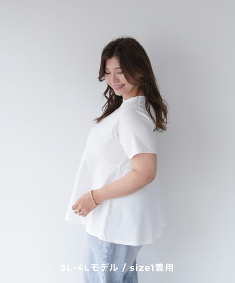 asymmetry T-shirt | ホワイト