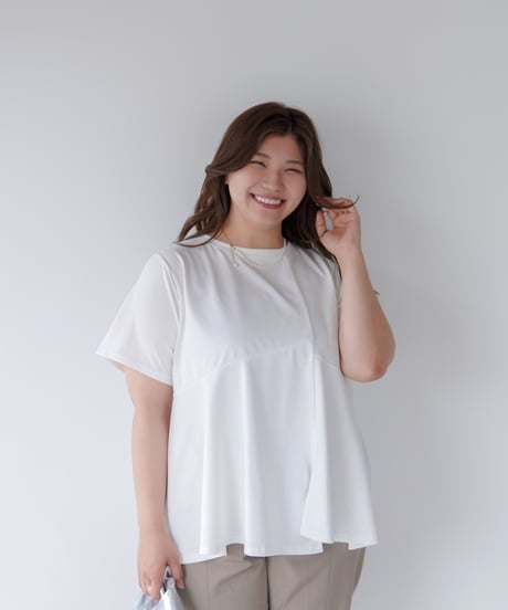 asymmetry T-shirt | ホワイト