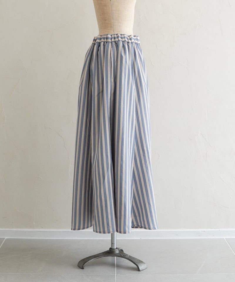 stripe skirt｜ブルー | MI AND MOU