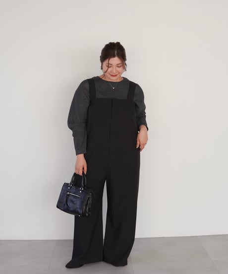 mesh knit pullover | チャコール
