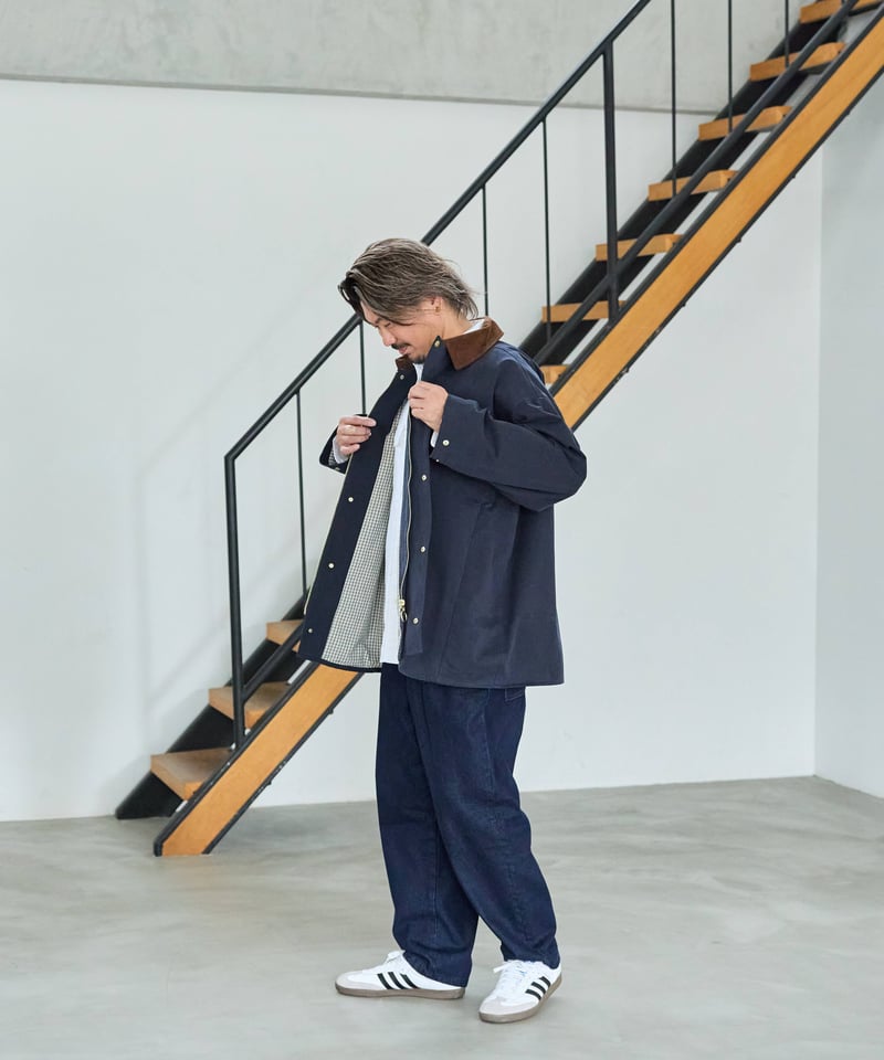 【ゆー】ノーザンアイランド　ステンカラーコート　ネイビー Laveange】ステンカラーコート | ネイビー | MI AND MOU