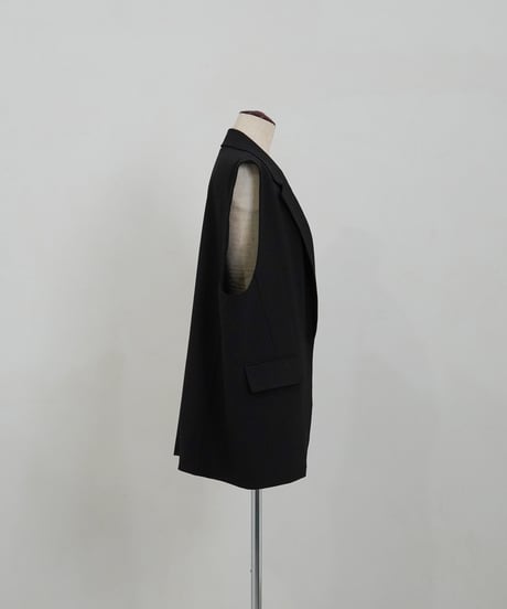 vest jacket | ブラック