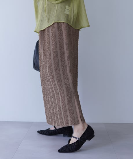line tight skirt｜ブラウン