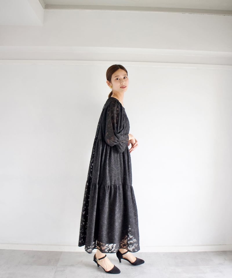 スーパーセール 半額タイムセール jacquard one-piece｜ブラック｜size1 | MI AND MOU ワンピース