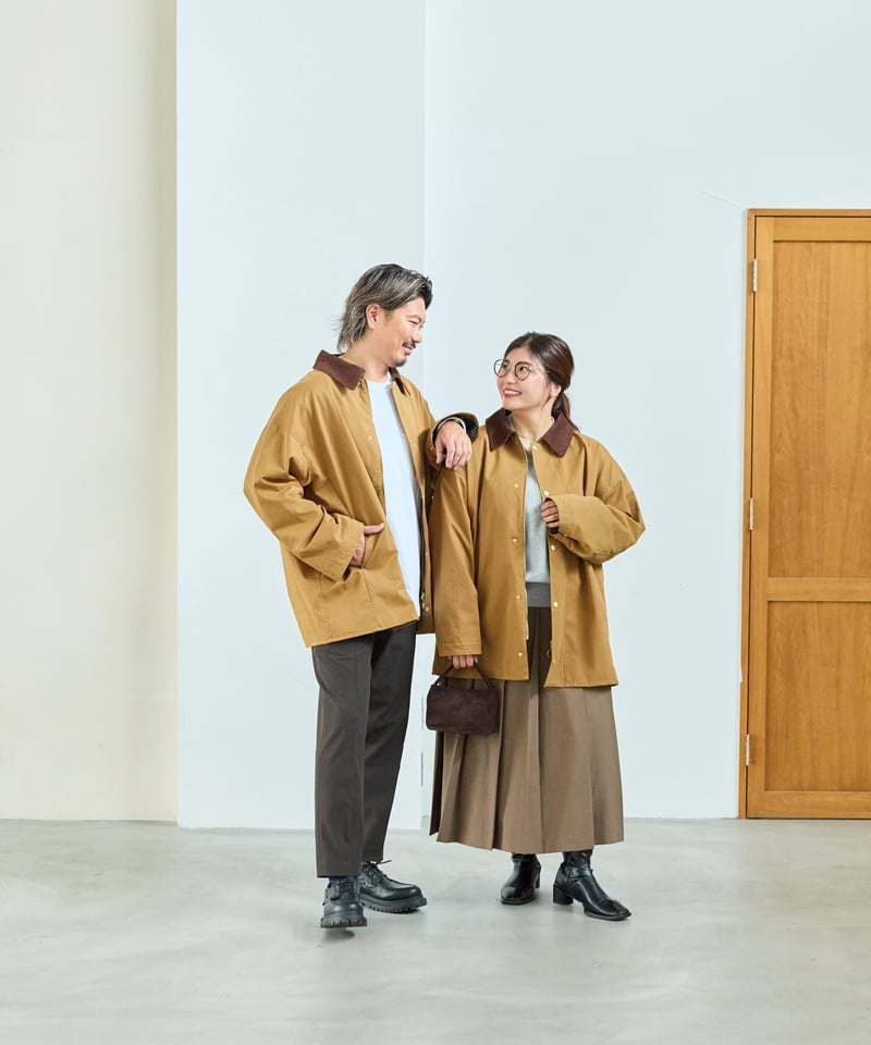 Laveange】ステンカラーコート | ブラウン | MI AND MOU