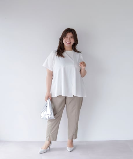 asymmetry T-shirt | ホワイト