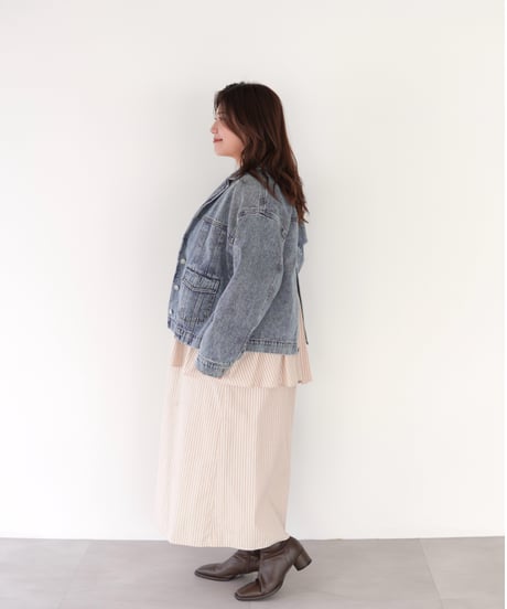 tailored denim jacket｜ライトブルー