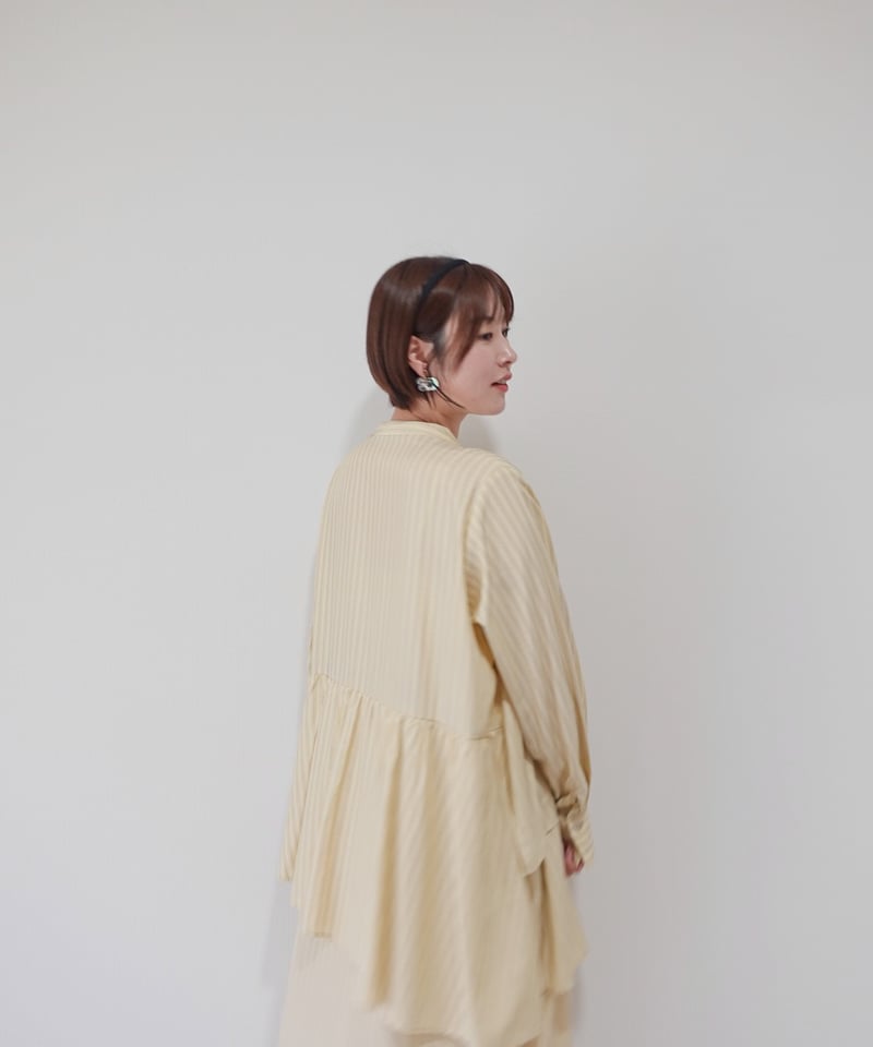 asymmetry shirt one-piece | イエロー | MI AND MOU