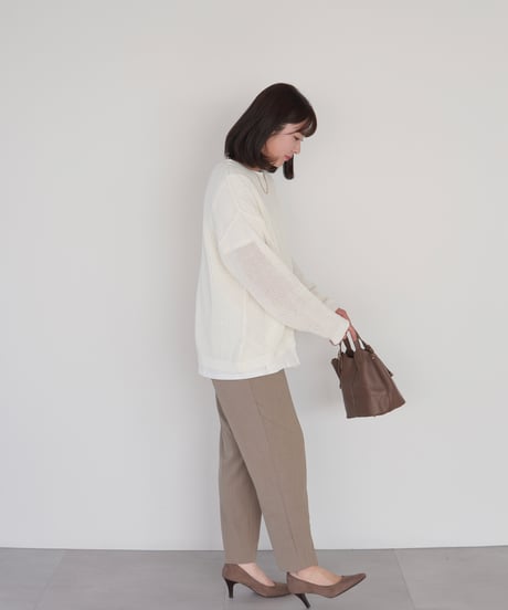 mesh knit pullover | オフホワイト