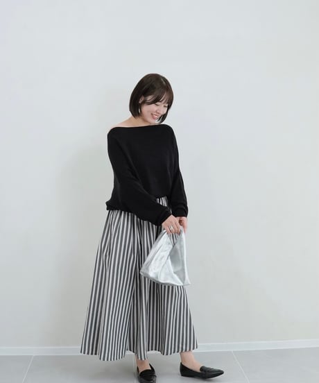 boatneck knit | ブラック