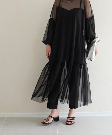 tulle dress｜ブラック