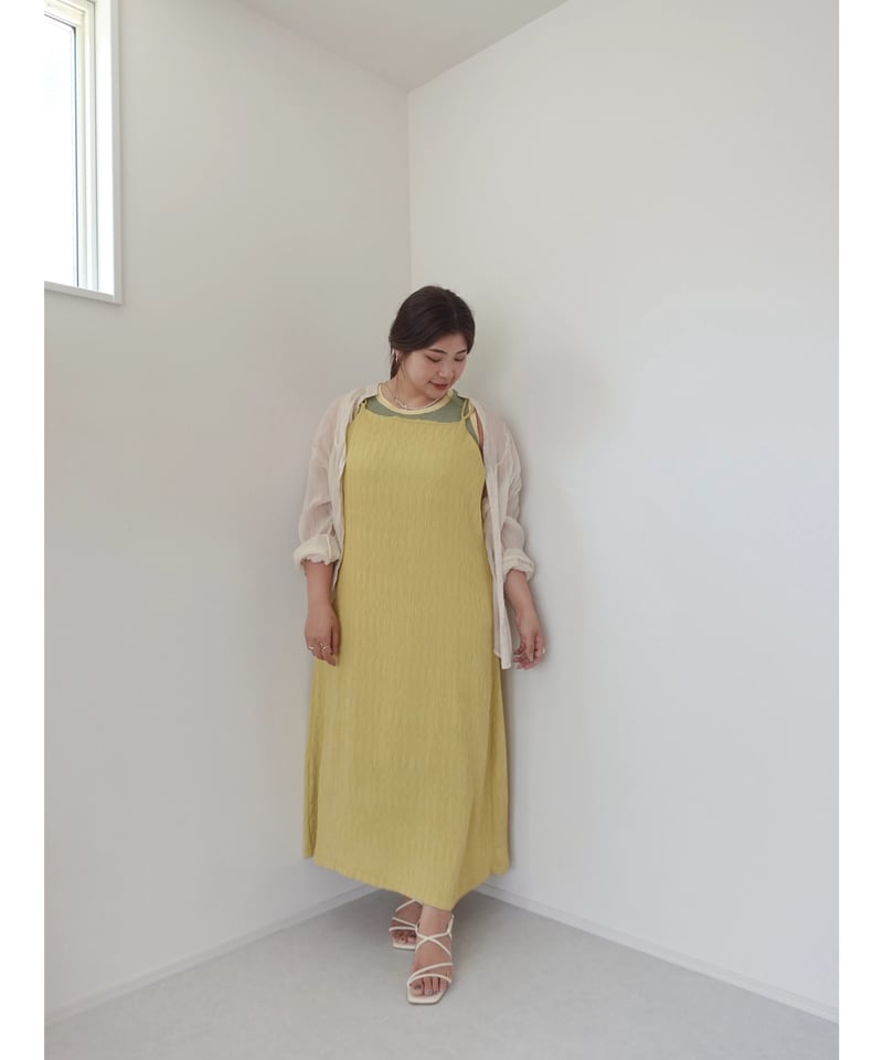 mi and mou シャツワンピース　イエロー　ミーアンドモウ mi and mou シャツワンピース イエロー ミーアンドモウ miandmou